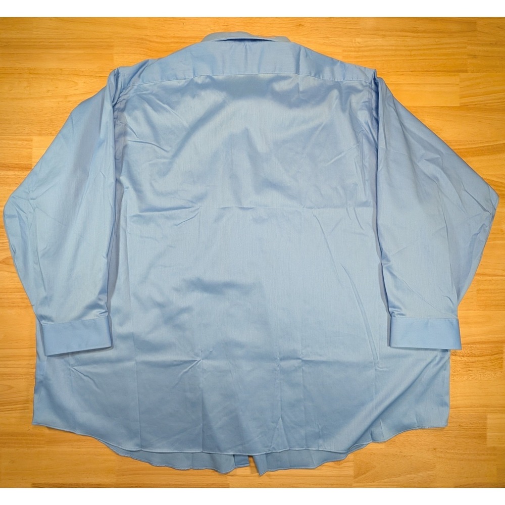 Van Heusen Flex Big Fit Dress Shirt Mens 5XL 22 34-35 Blue Frost Wrinkle Free - Picture 5 of 7